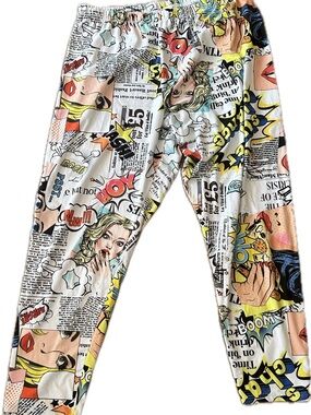 love J White base pant with Yellow and Mint Floral Accents